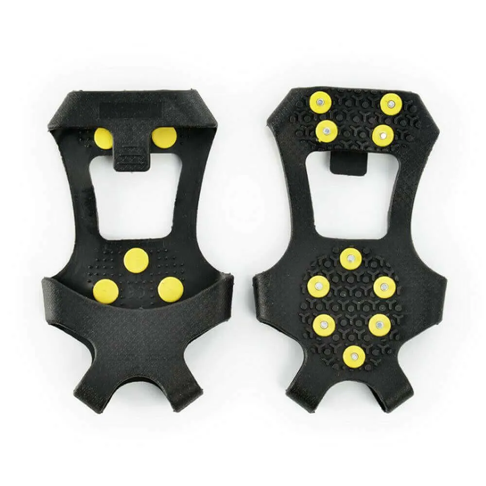 1 Pair 10 Studs Anti-Skid Ice Gripper Spike Winter Climbing Grips