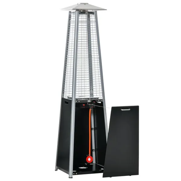 11.2 KW Gas Heater Freestanding Pyramid W/ Regulator Hose