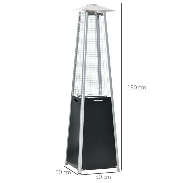 11.2 KW Gas Heater Freestanding Pyramid W/ Regulator Hose