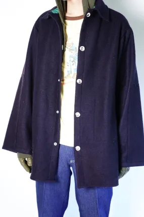 60's "UNKNOWN" -Wool Melton Welding Coat-