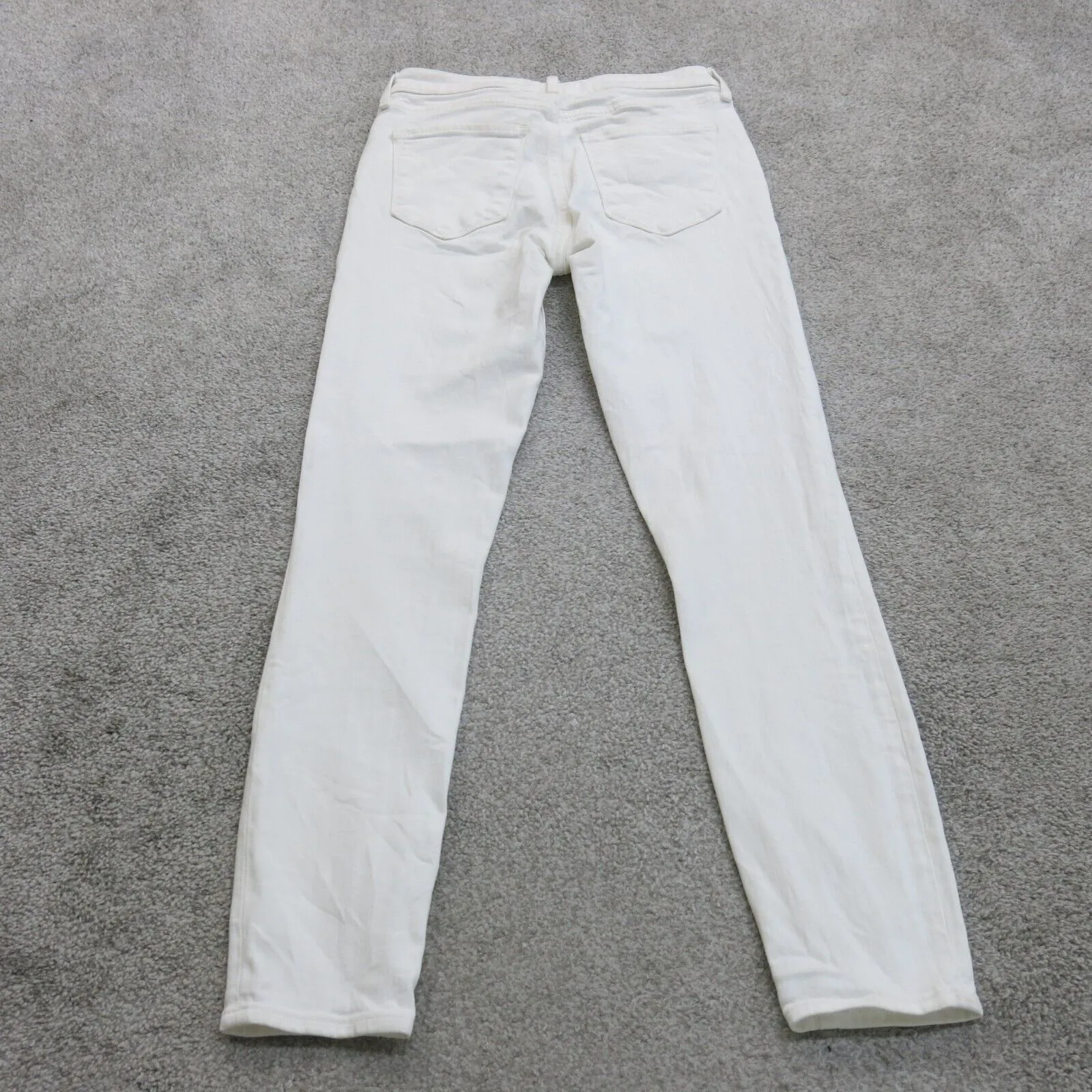 Abercrombie & Fitch Jeans Womens White 25/0R Denim Stretch Skinny Leg Mid Rise