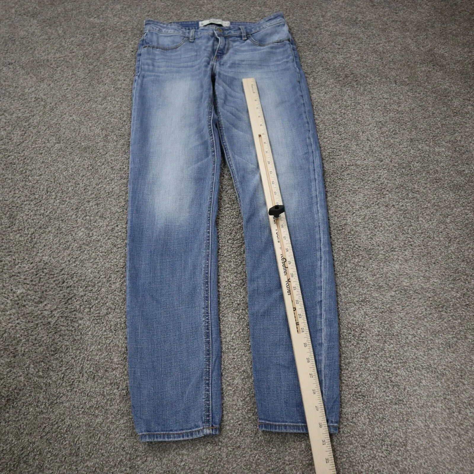 Abercrombie & Fitch Womens Skinny Jeans Denim Stretch Low Rise Blue Size 38X31