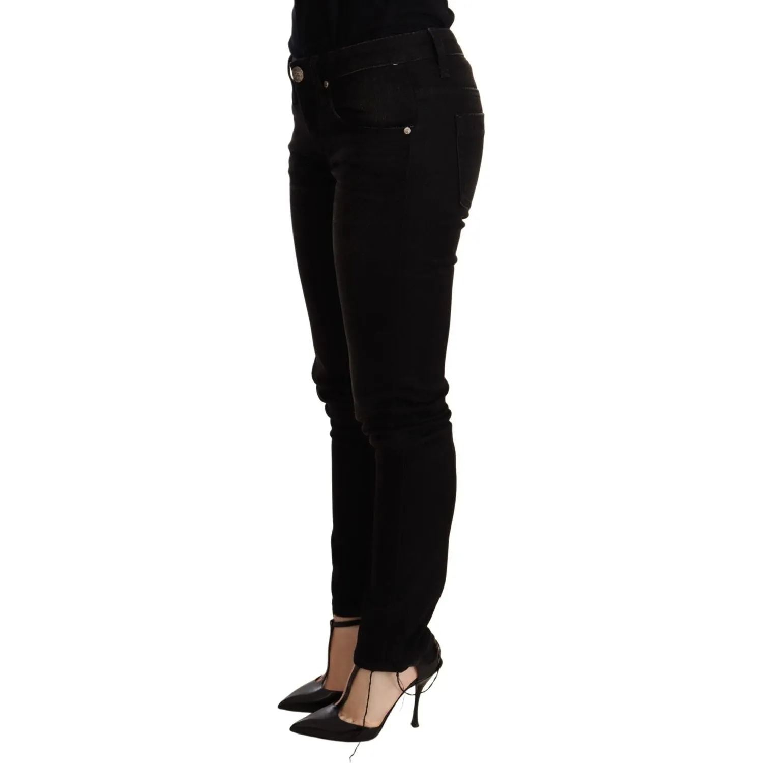 Acht Elegant Slim Fit Black Denim