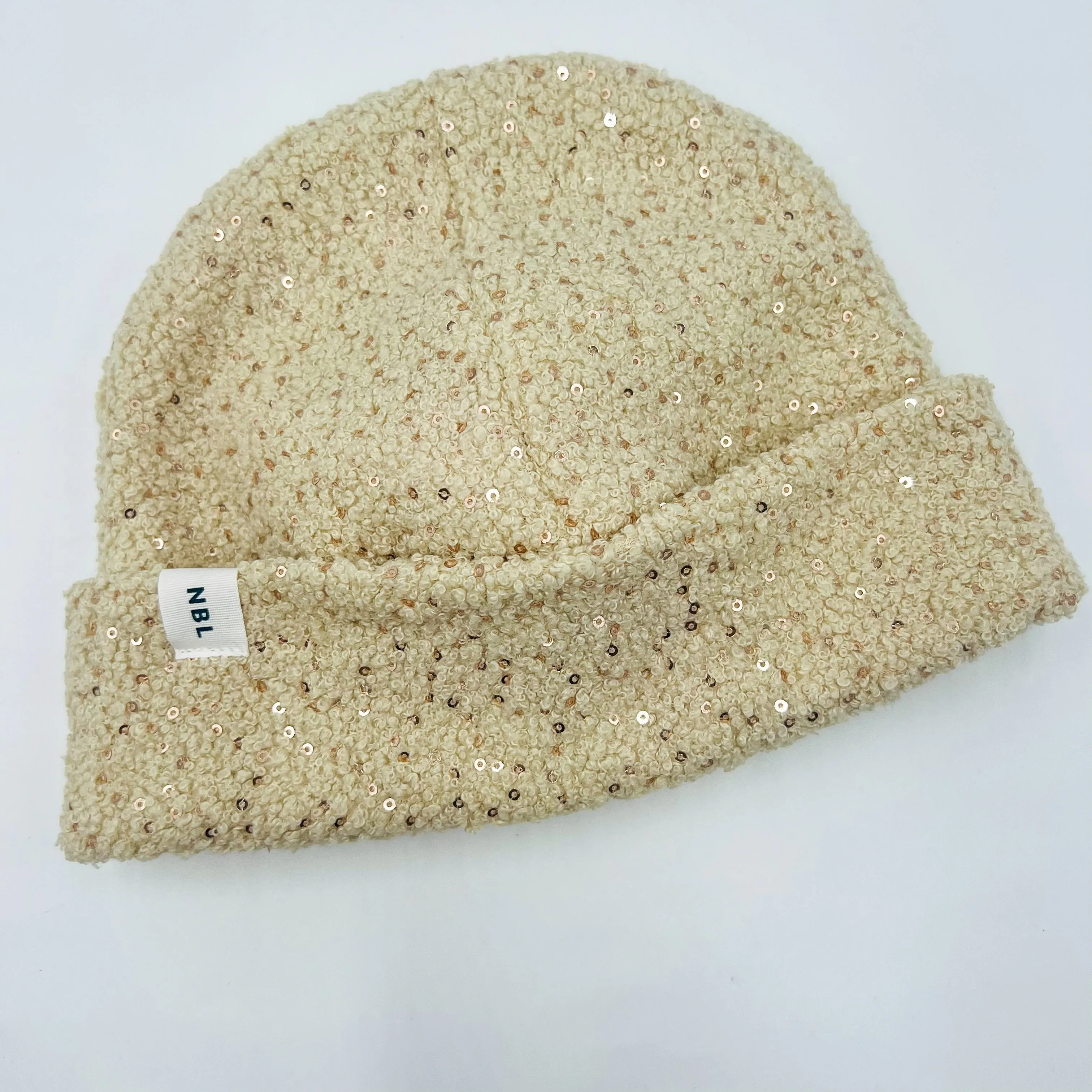 Adult Beanie Hat (Doodle white sparkling )