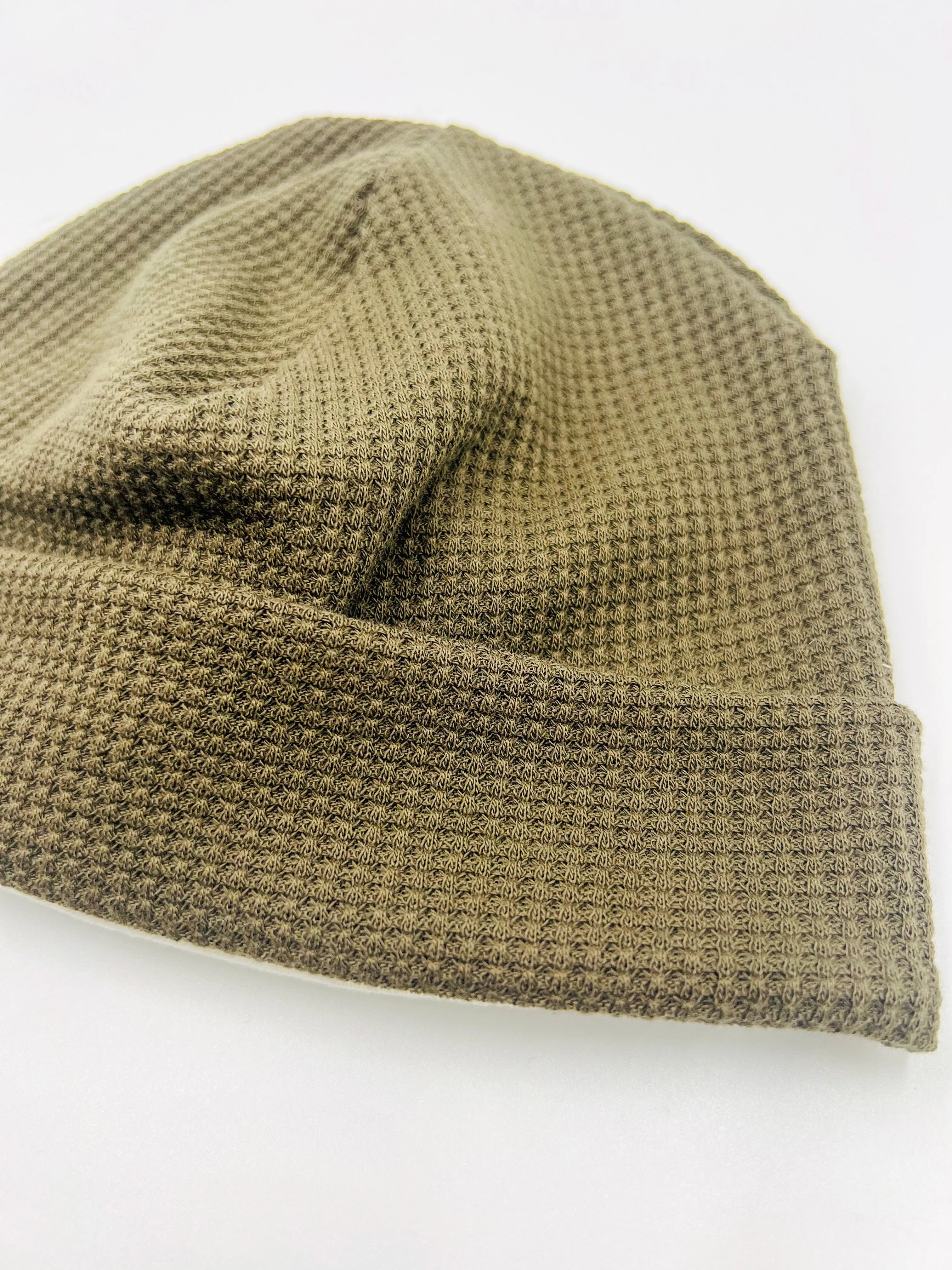 Adult Beanie Hat (Green Waffle)