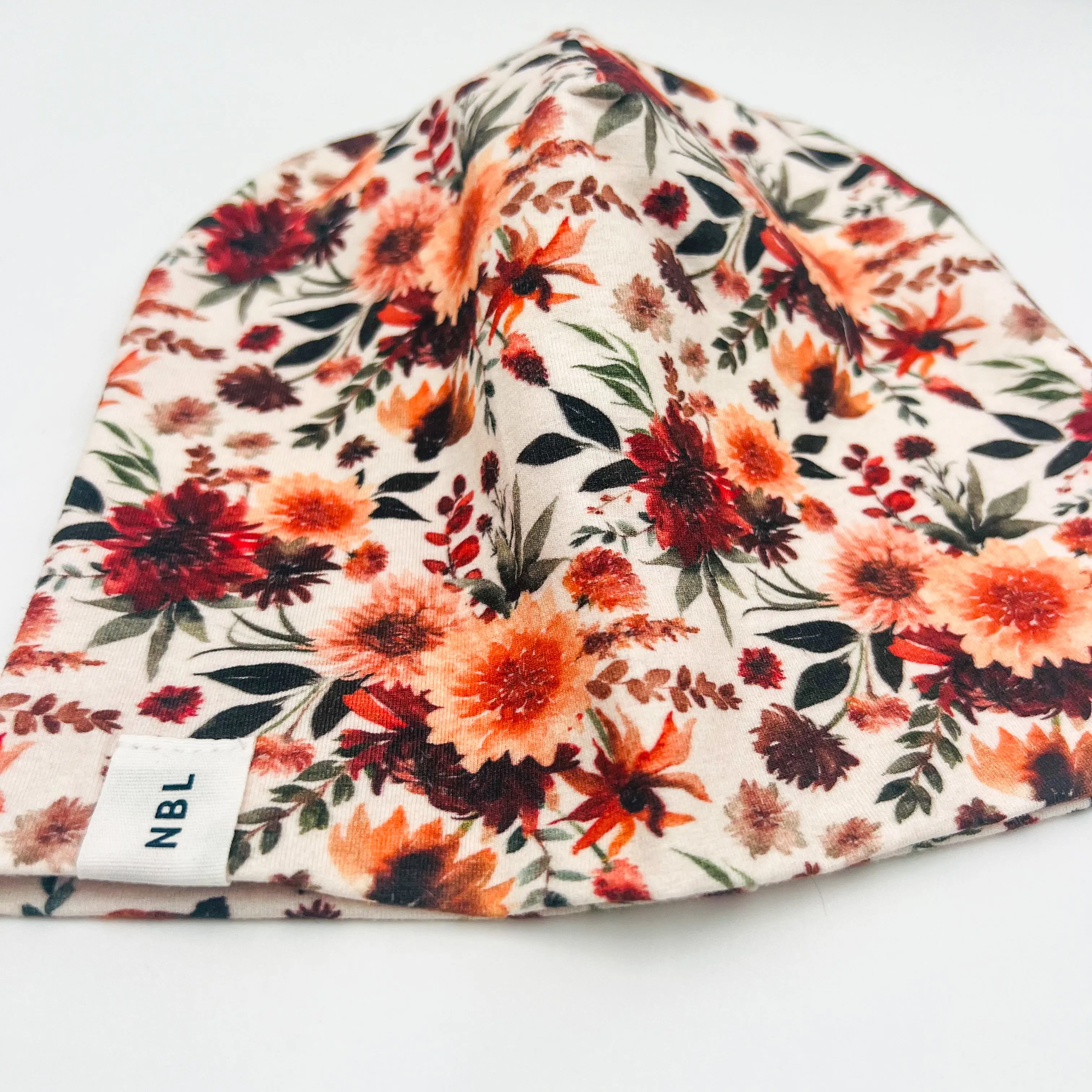 Adult Beanie Hat (Wilder fall floral)