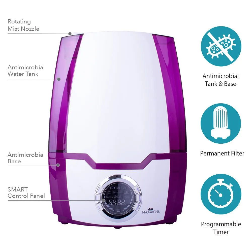 Air Innovations MH-505A Ultrasonic Cool Mist Humidifier with Aromatherapy