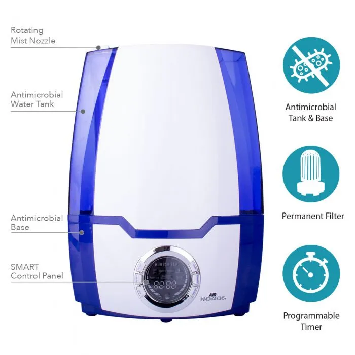 Air Innovations MH-505A Ultrasonic Cool Mist Humidifier with Aromatherapy