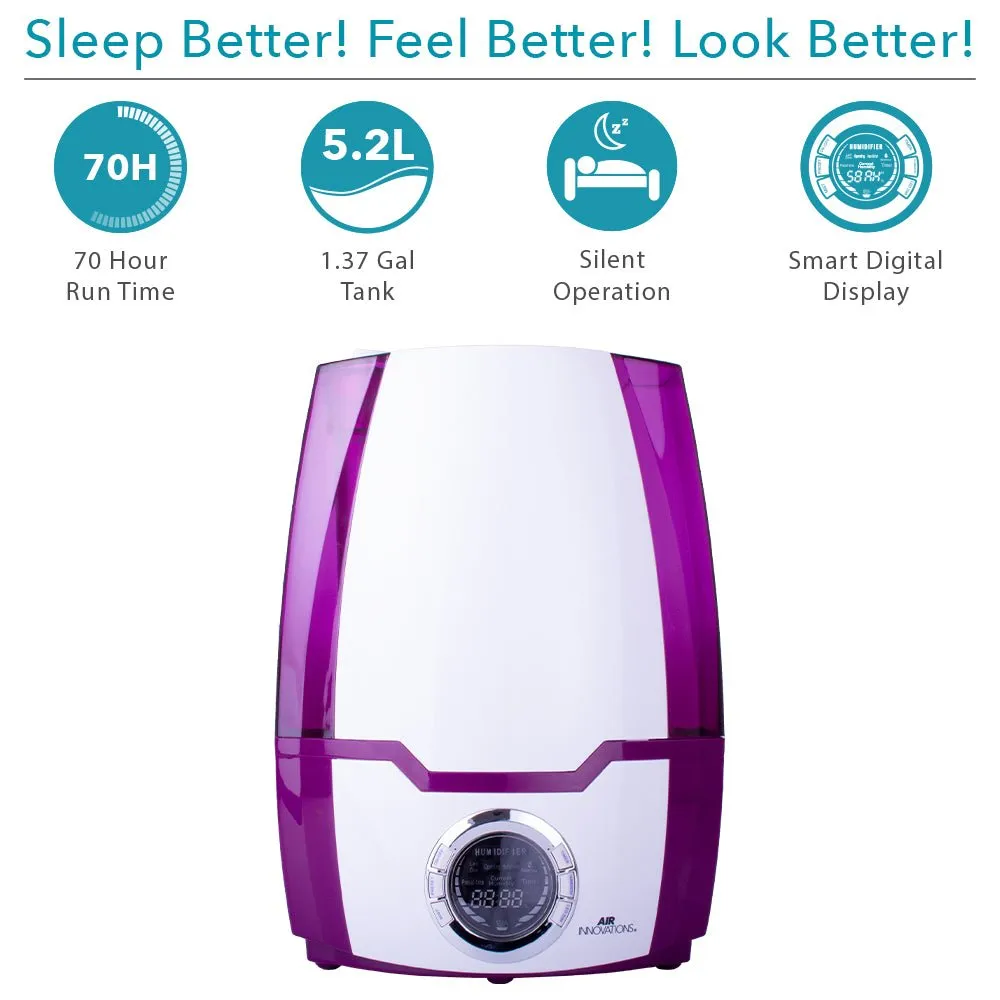 Air Innovations MH-505A Ultrasonic Cool Mist Humidifier with Aromatherapy