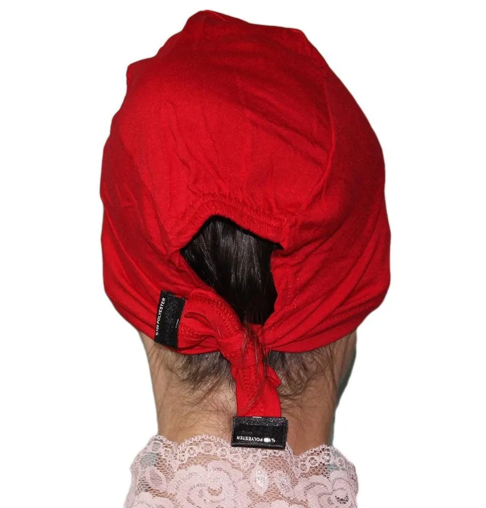 Aker Satin Bonnet Underscarf - Red