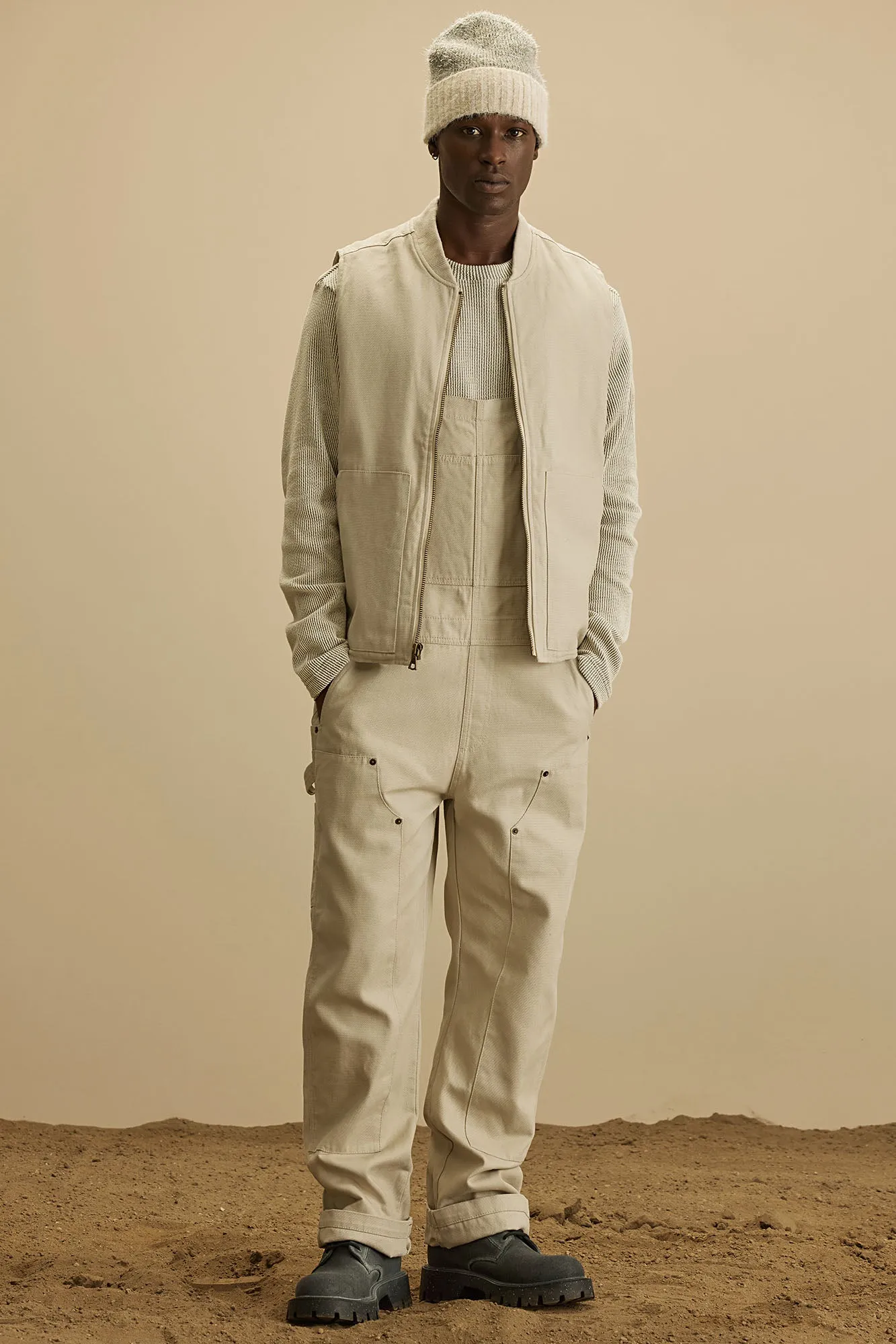 Alexander Utility Canvas Vest - Off White