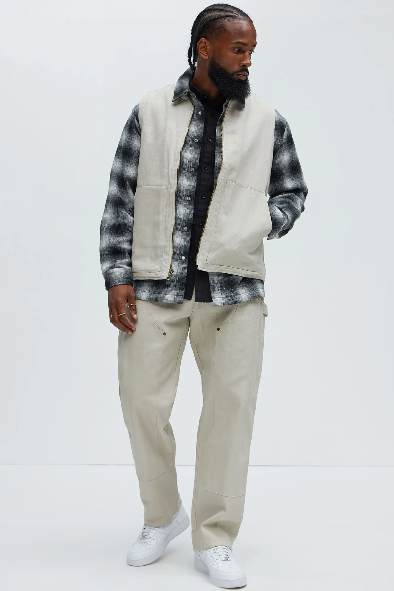 Alexander Utility Canvas Vest - Off White