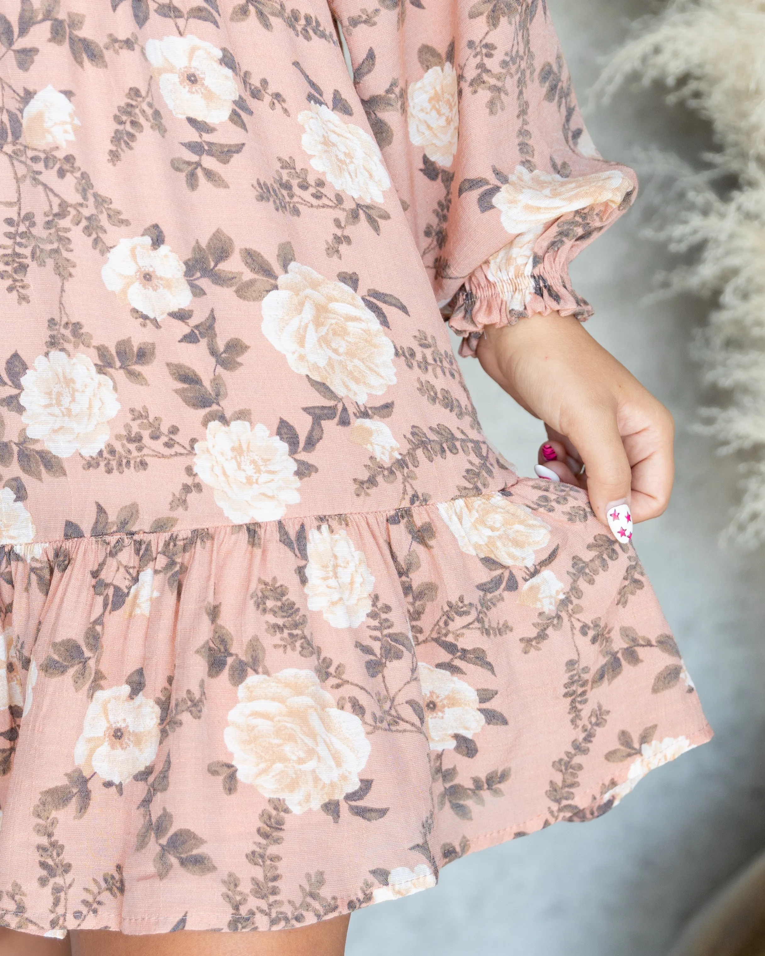 Ariella Floral Dress - Blush