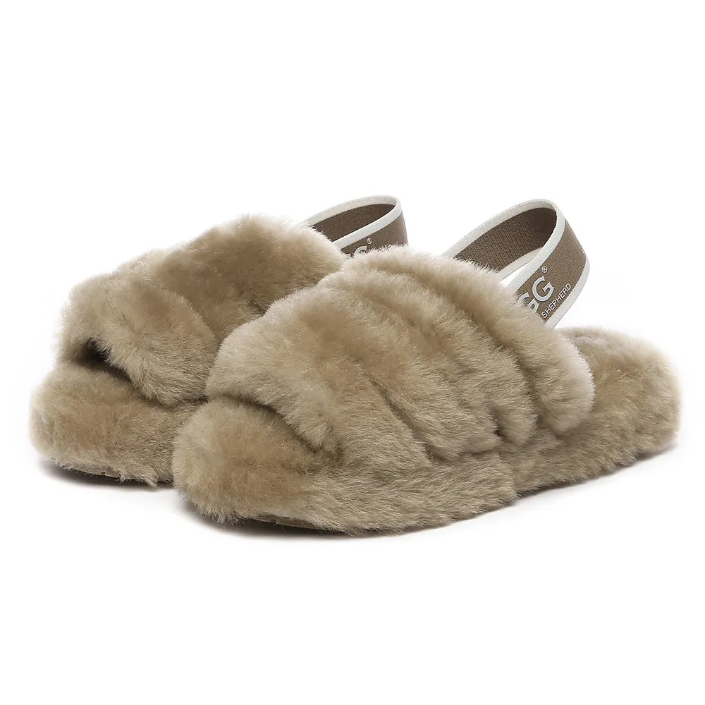 AUSTRALIAN SHEPHERD UGG Kids Fluffy Slides Slingback Puffy #AS2067K