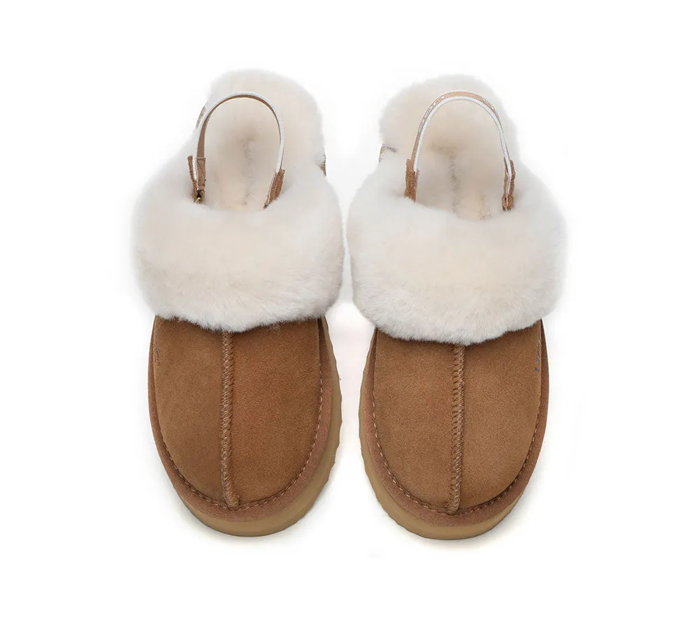 AUSTRALIAN SHEPHERD® UGG Slippers Women Removable Strap Slingback Platform Muffin