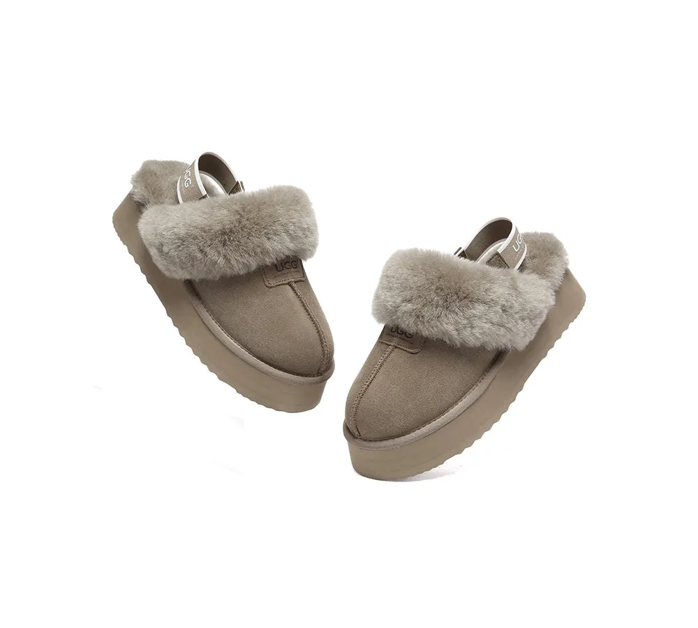 AUSTRALIAN SHEPHERD® UGG Slippers Women Removable Strap Slingback Platform Suzie