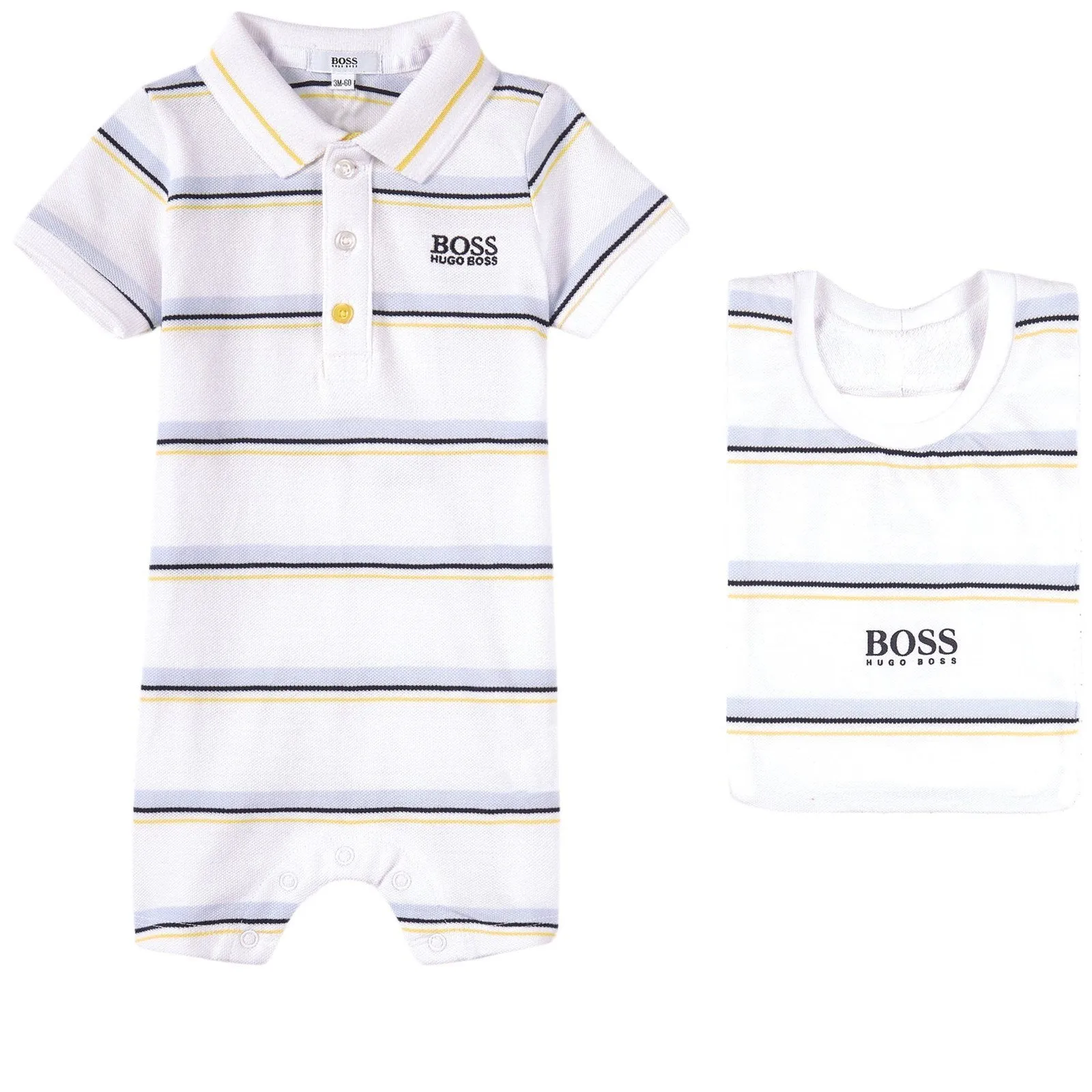 Baby Boys Romper & Bib Set