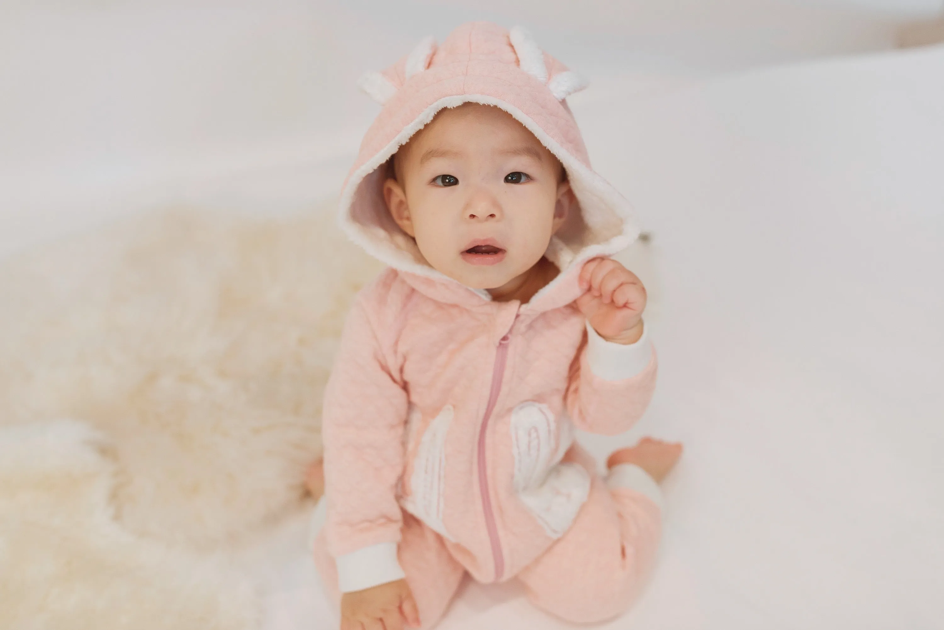 Baby Rabbit Double-layered Coverall Romper