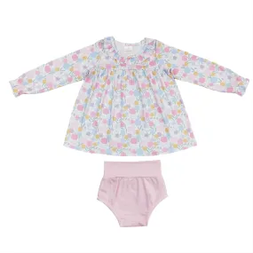 Baby Romper Pastel Floral Ruffle Top   Bummie