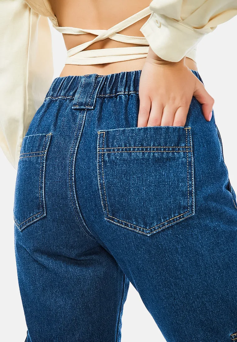 Baggy Days Elasticated Hem Denim Pants