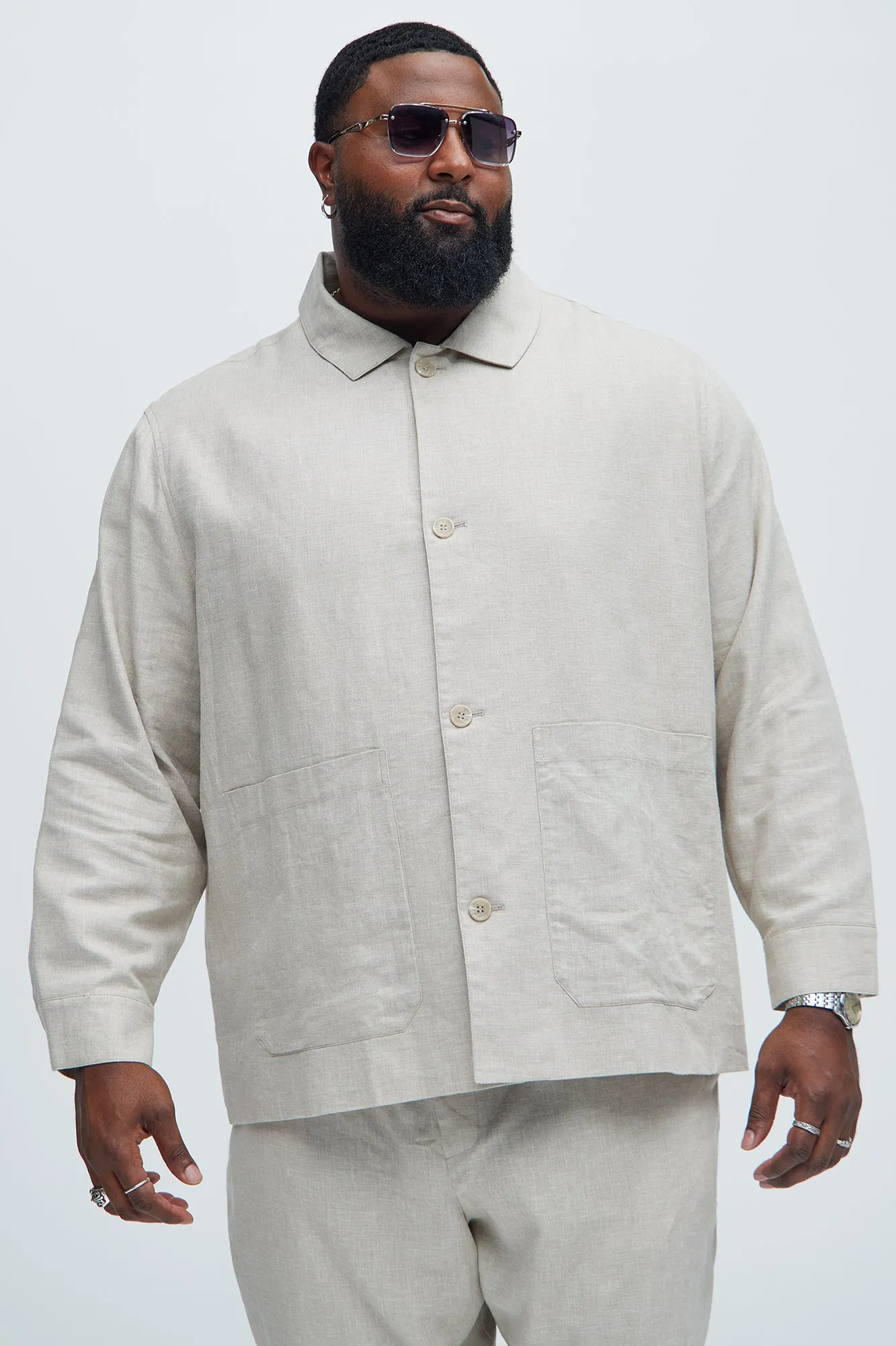 Bahamas Linen Chore Jacket - Stone