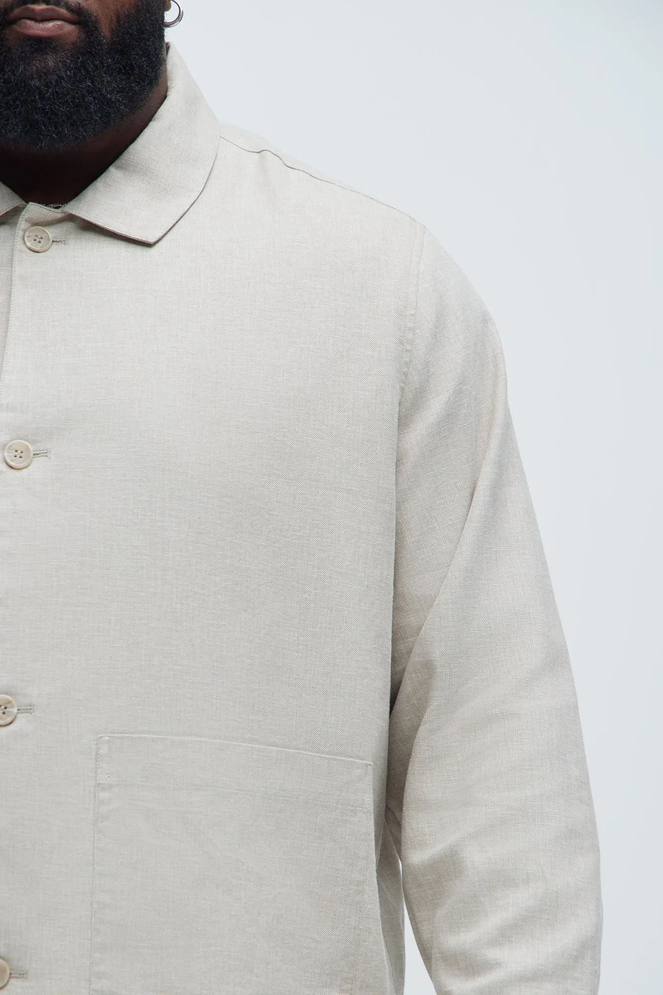 Bahamas Linen Chore Jacket - Stone