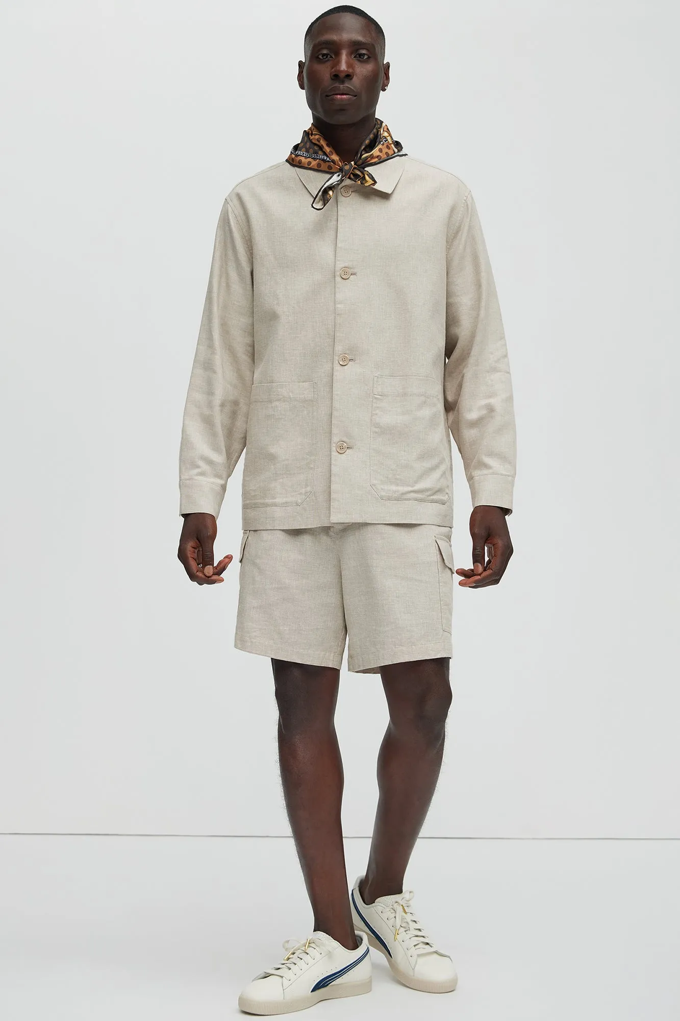 Bahamas Linen Chore Jacket - Stone