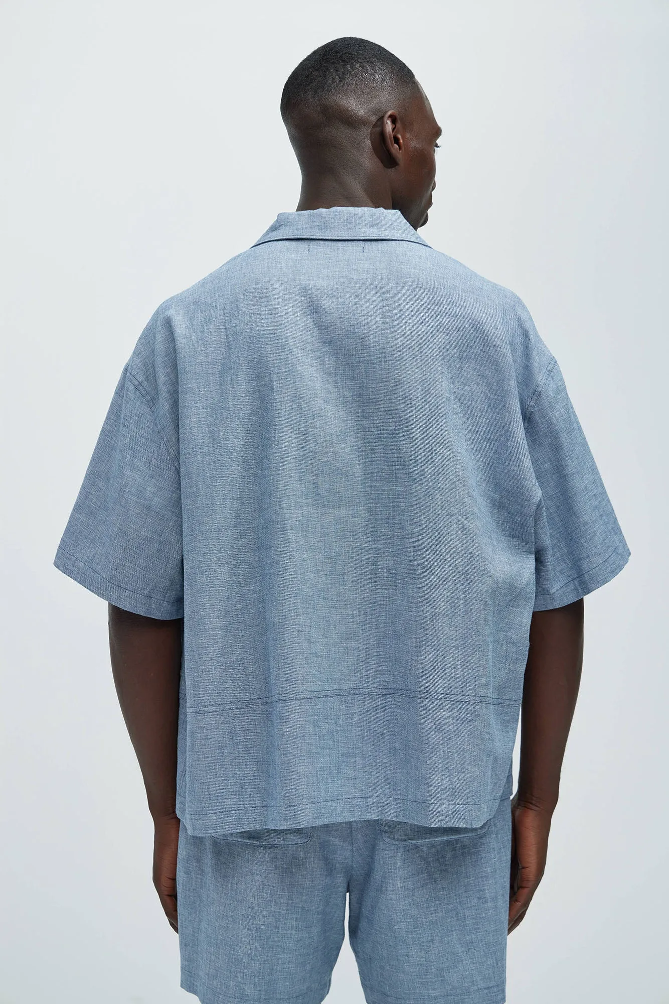 Bahamas Linen Cuban Shirt - Blue