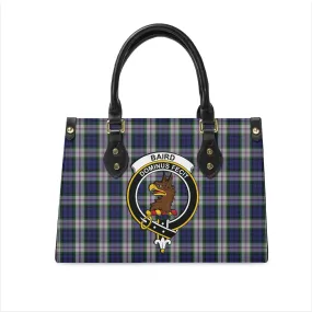 Baird Dress Tartan Leather Bag with Family Crest