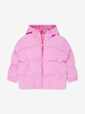 Billieblush Girls Hooded Puffer Jacket in Pink