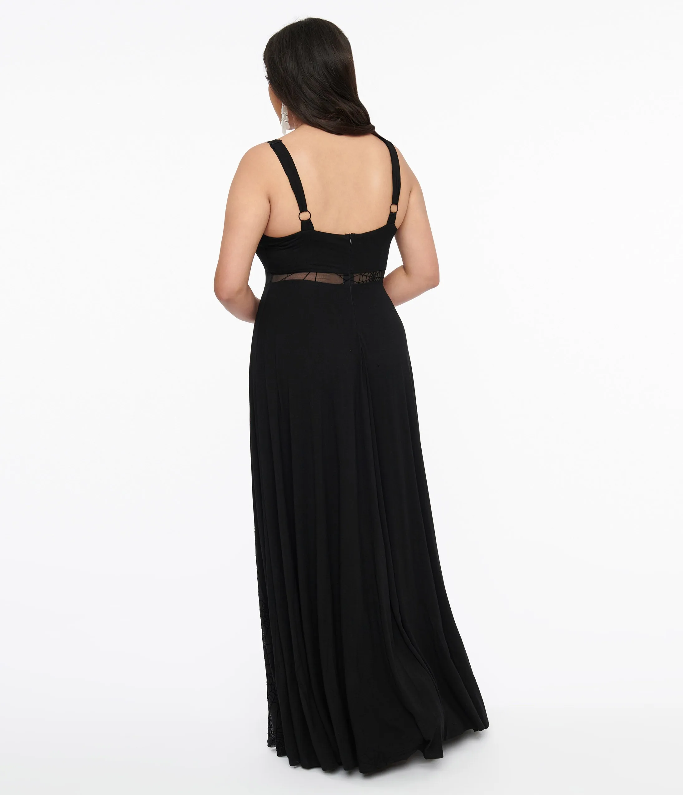 Black Arachnophobia Maxi Dress