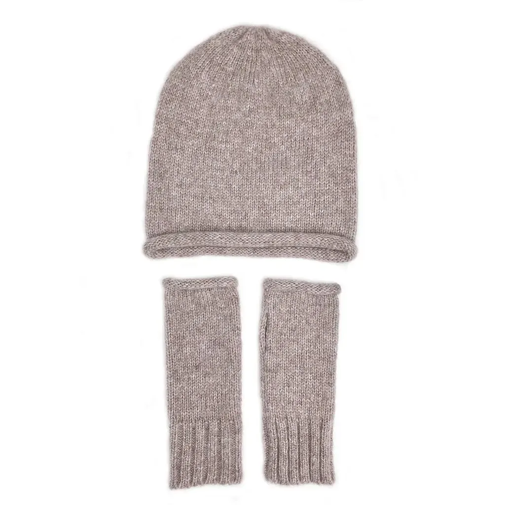 Blush Essential Knit Alpaca Beanie | Ethical Style