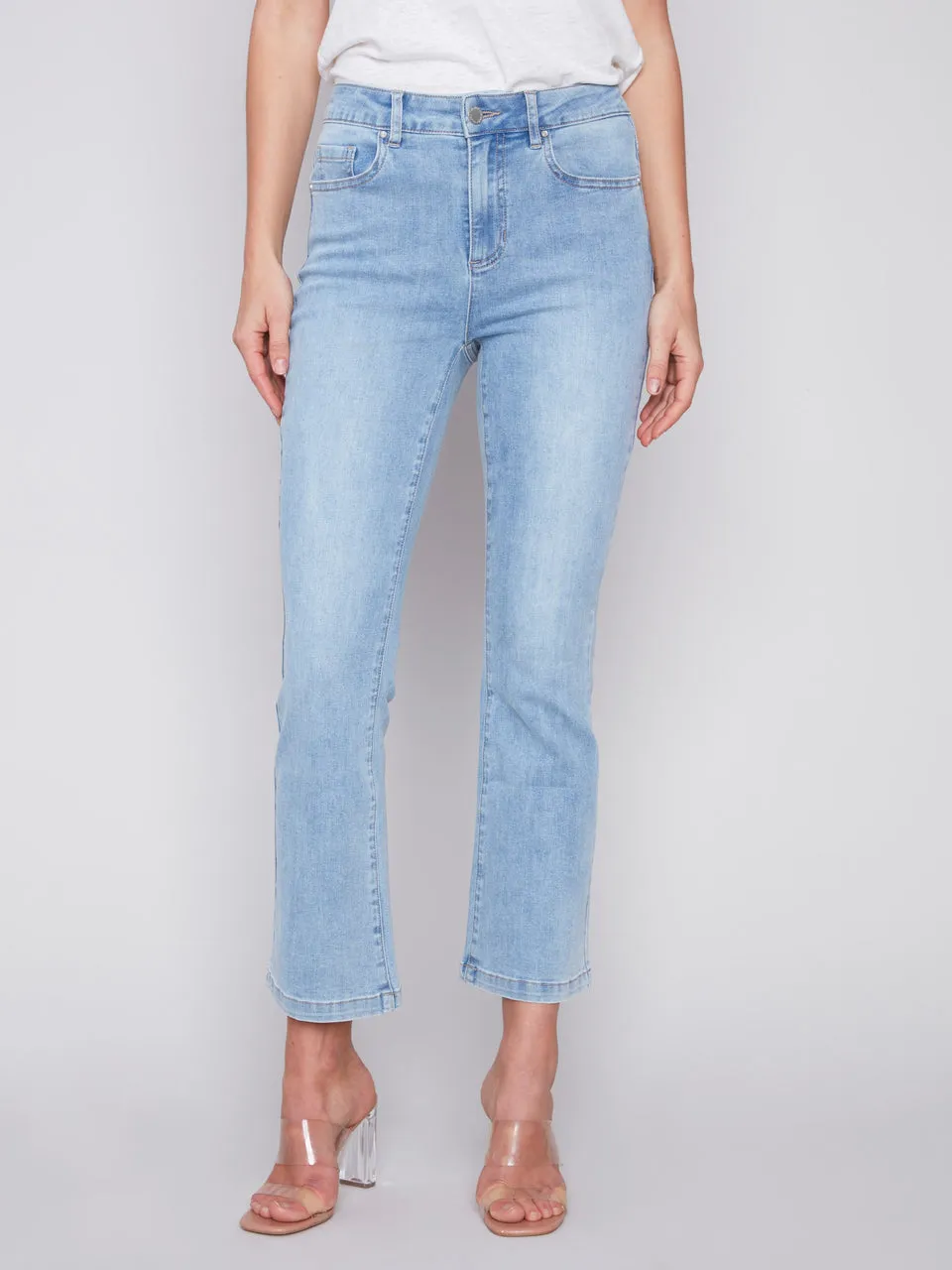 Bootleg Stretch Denim Pant -Light Blue