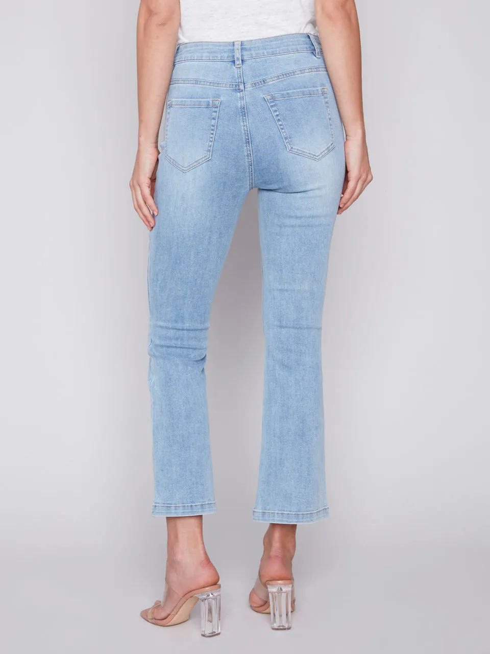 Bootleg Stretch Denim Pant -Light Blue