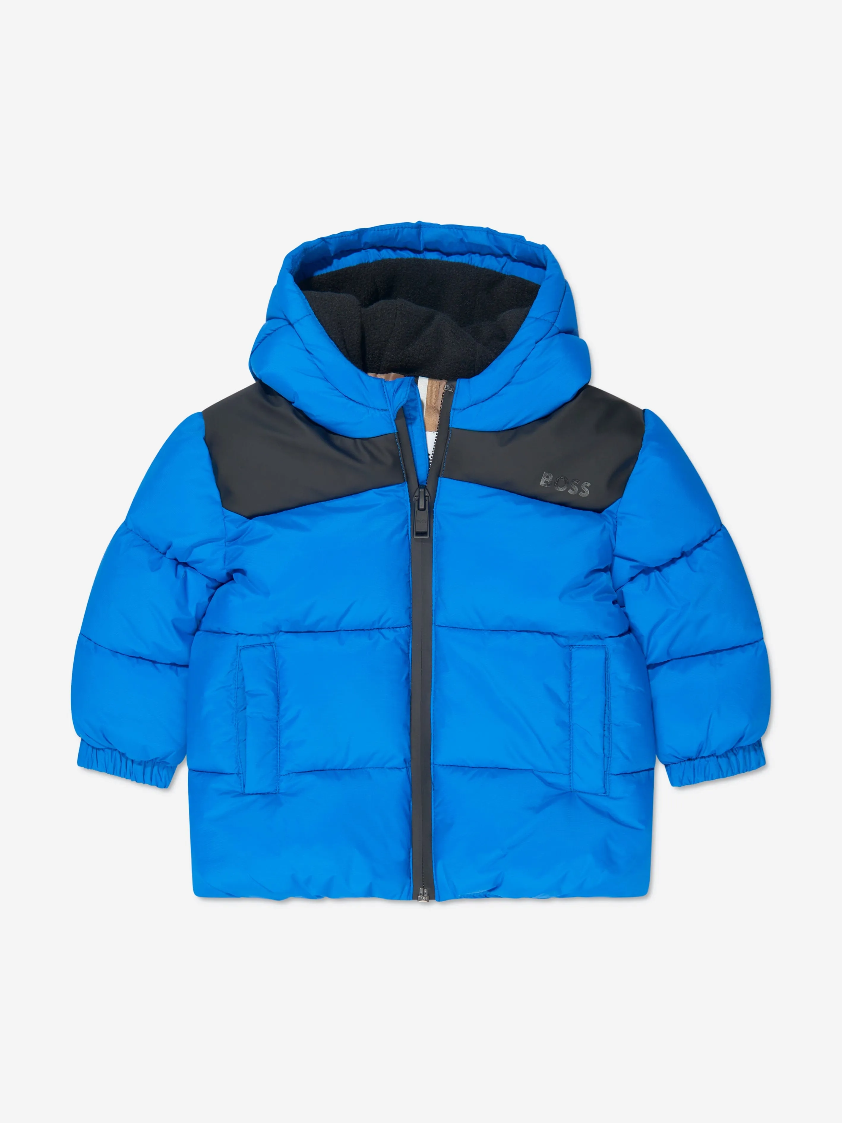 BOSS Baby Boys Puffer Jacket in Blue