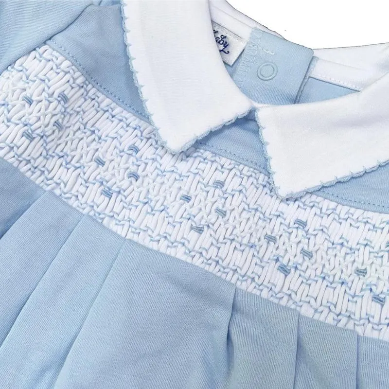 Boys Blue Elena & Elia Smocked Romper