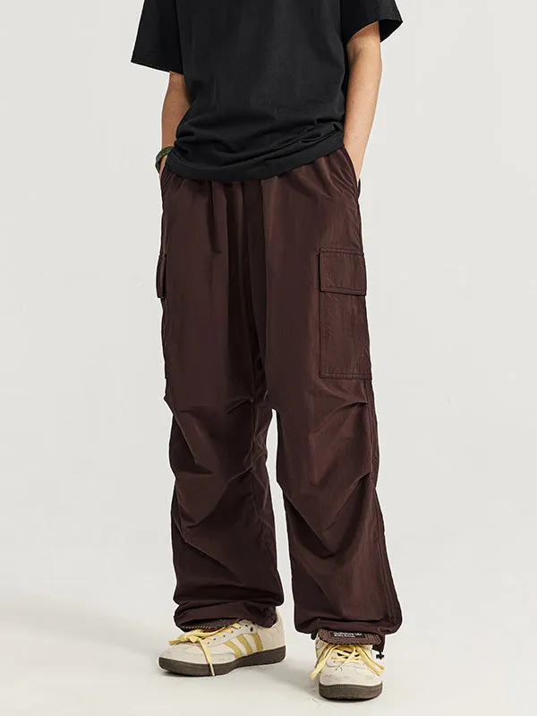 Brown Straight Leg Cargo Pants