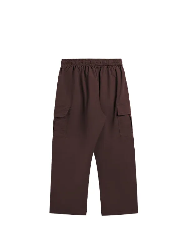 Brown Straight Leg Cargo Pants