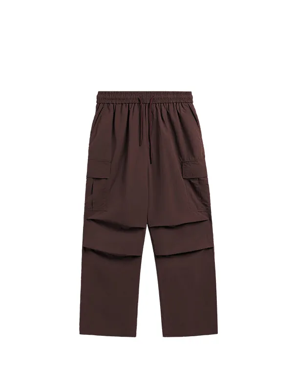 Brown Straight Leg Cargo Pants