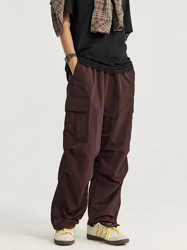 Brown Straight Leg Cargo Pants