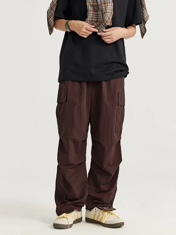 Brown Straight Leg Cargo Pants