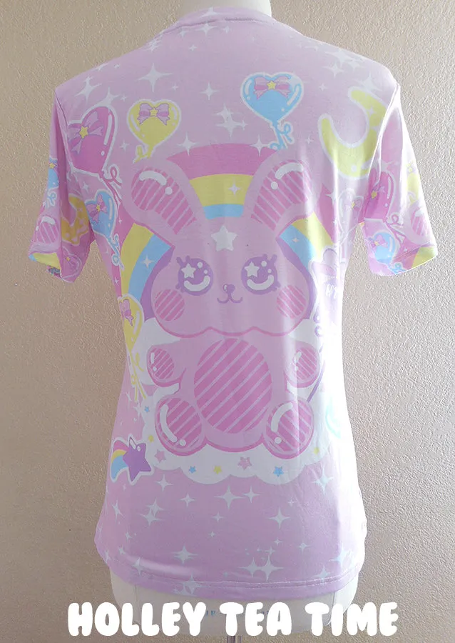 Bubblegum Bunny pink women's all over print t-shirt [made to order]