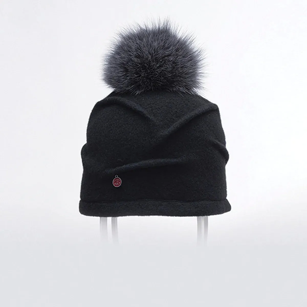 Canadian Hat | Clareta | Ormos Pleated Beanie with Upcycled Fur Pom