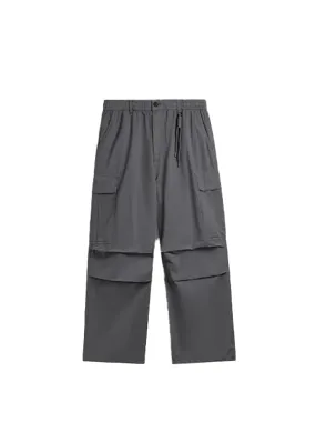 Cargo Pants with Knotted Deco Ring in Grey Color