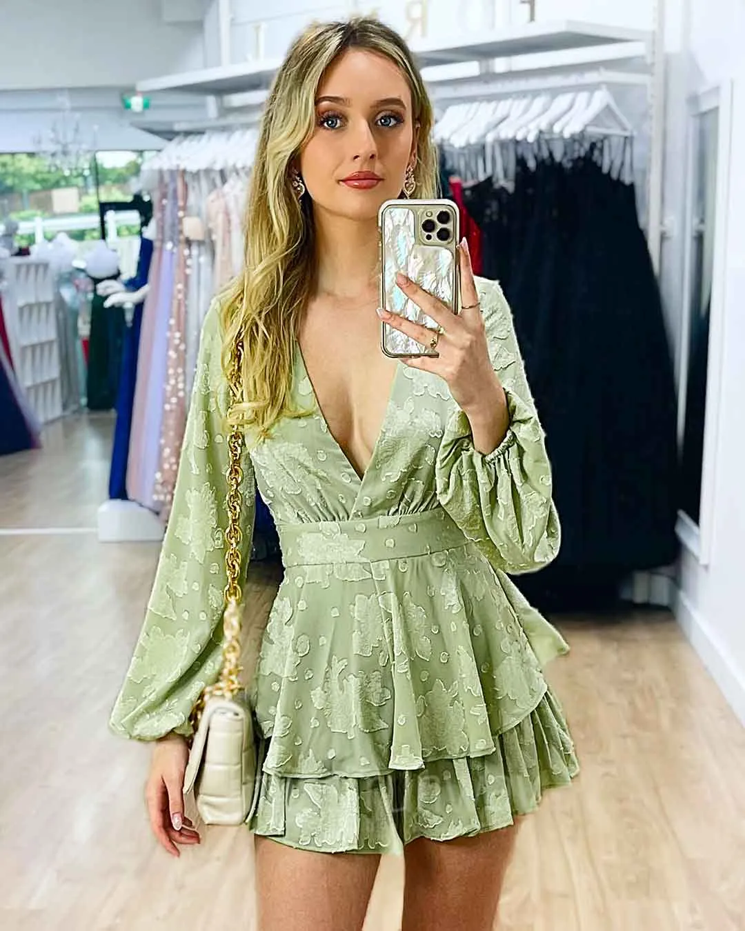 Carla Playsuit - Pistachio