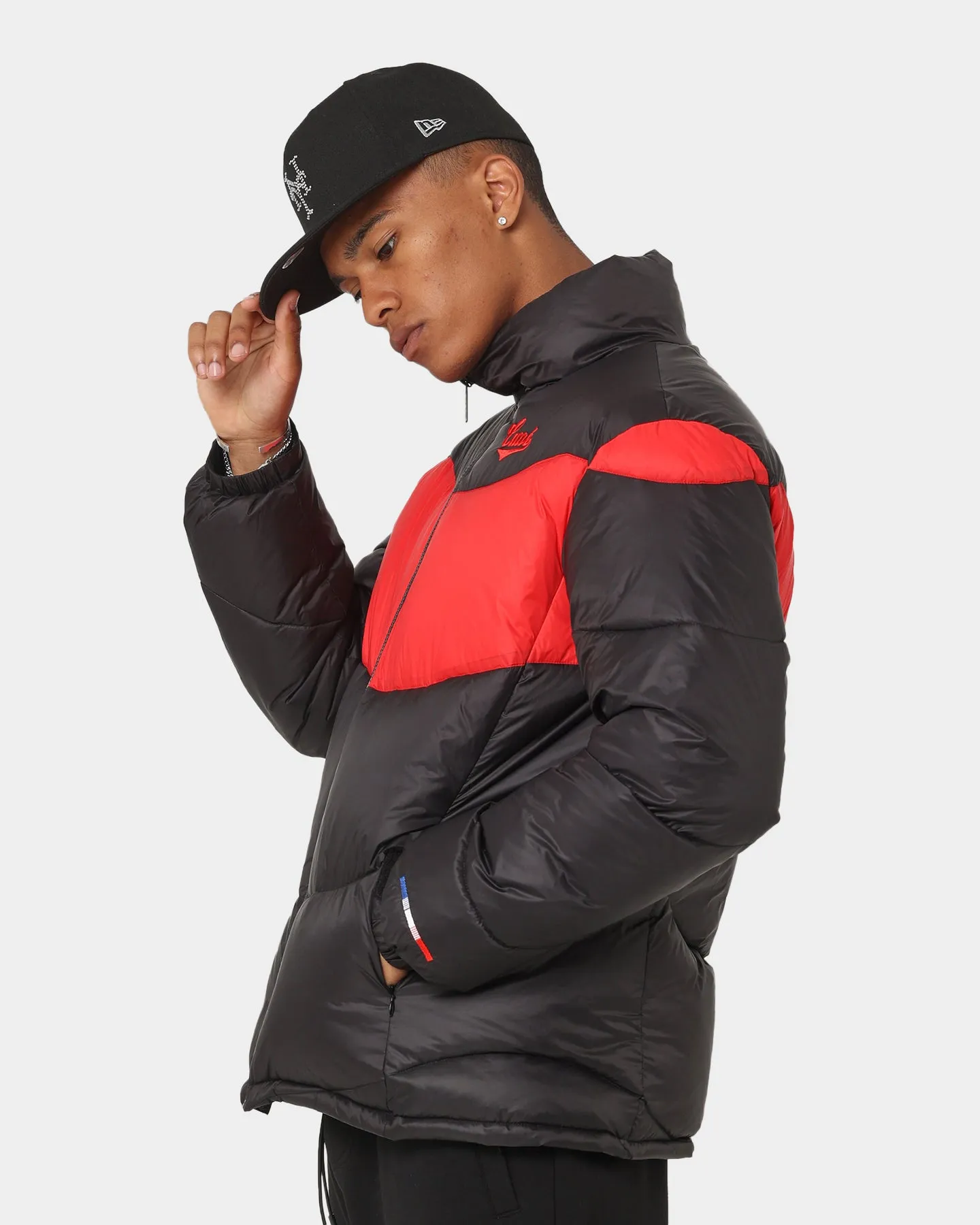 Carré Wave Puffer Jacket Black/Red