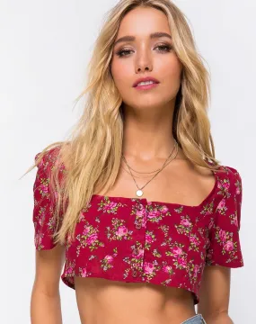 Cavazza Crop Top in Soheila Floral