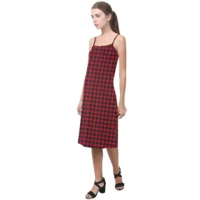 Checker Red Black Alcestis Slip Dress