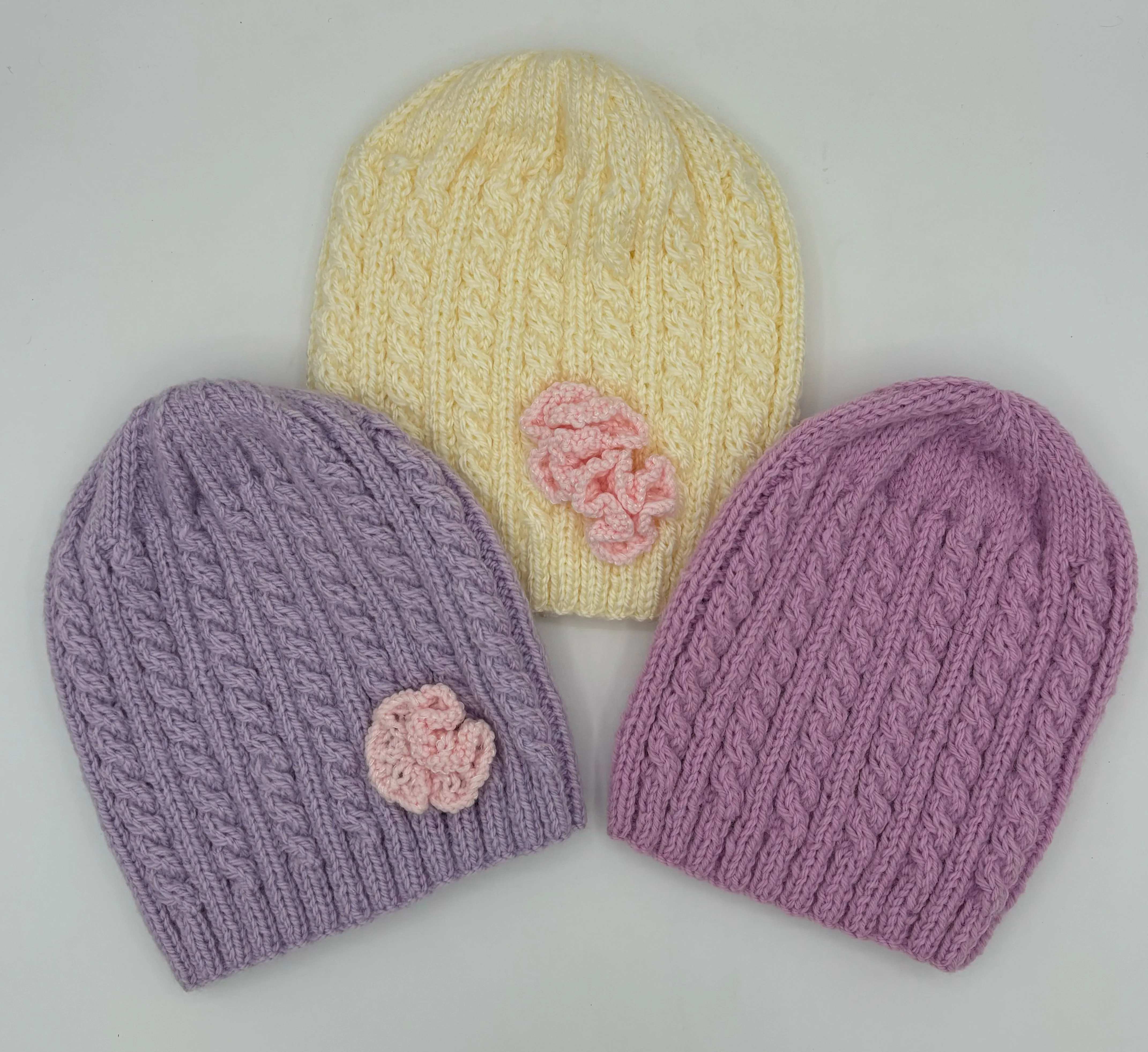 Child Small Assorted Colors Acrylic Cable Knit Beanie