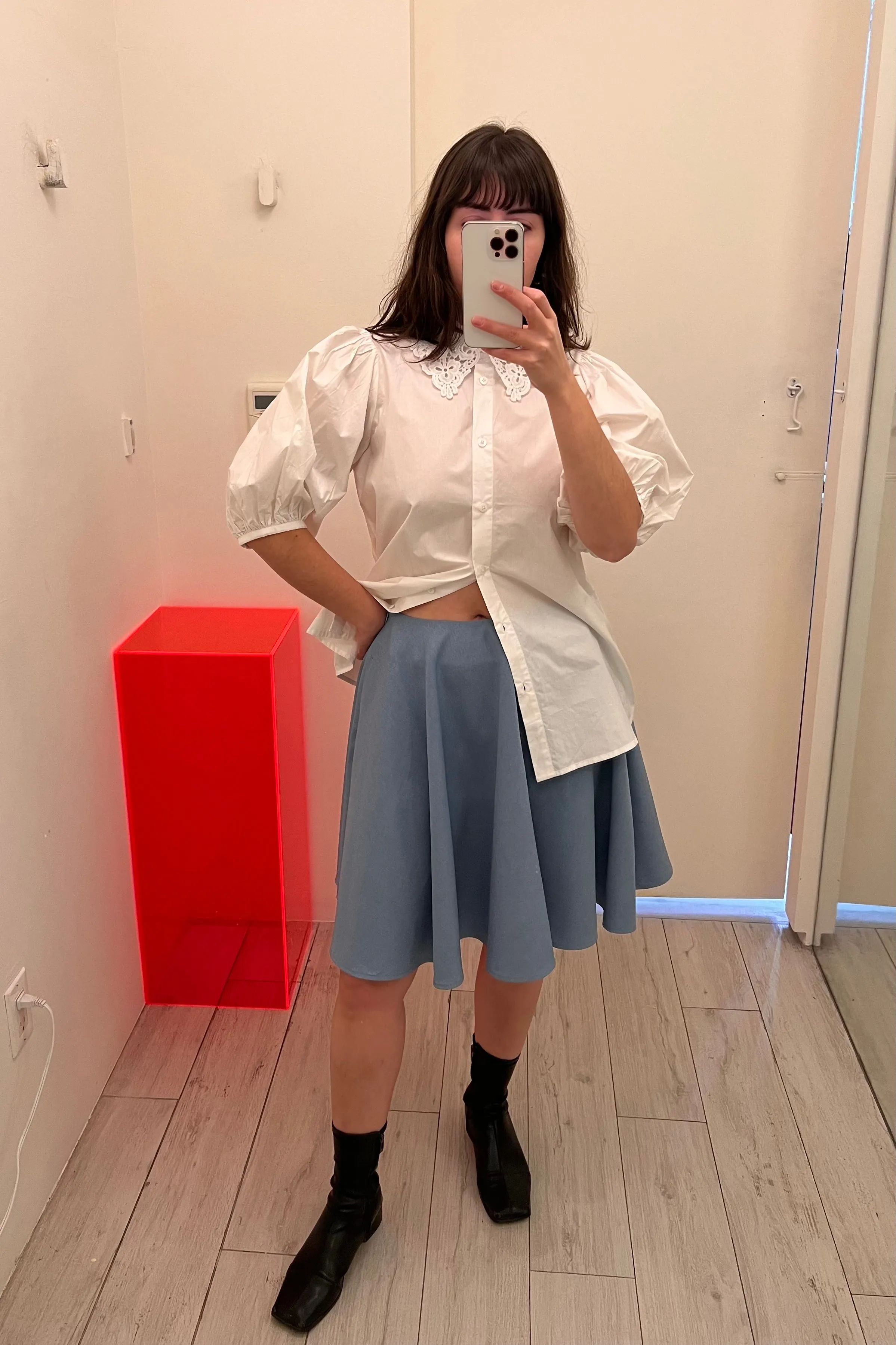 Circle Skirt Sample - Sky